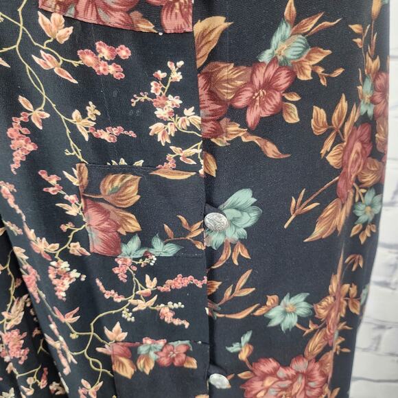 Marla Duran Blouse Womens 3x Rare Floral Pleated Polkadot Boho Funky Fairycore - Picture 9 of 9